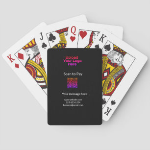 Eenvoudige minimale scan om te betalen QR logo web Pokerkaarten