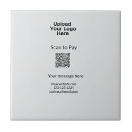 Eenvoudige minimale scan om te betalen QR logo web Tegeltje