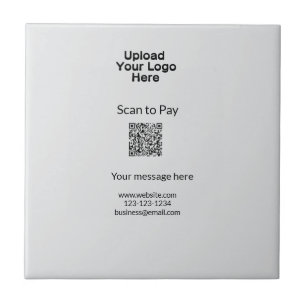 Eenvoudige minimale scan om te betalen QR logo web Tegeltje