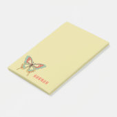 Eenvoudige Minimale Schattige Trendy Vlinder Post-it® Notes (Schuin)