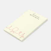 Eenvoudige Minimale Schoon Basis Pickleball Post-it® Notes (Schuin)