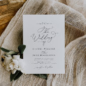 Eenvoudige minimale script bruiloft kaart