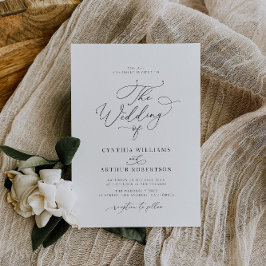 Eenvoudige minimale script bruiloft kaart