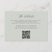 Eenvoudige minimale script QR-code trouwdetails in Informatiekaartje (Voorkant)