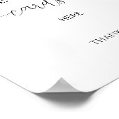 Eenvoudige minimale Script Vrijgezellenfeest Recep Poster (Hoek)