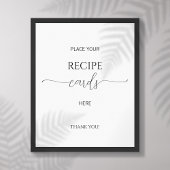 Eenvoudige minimale Script Vrijgezellenfeest Recep Poster