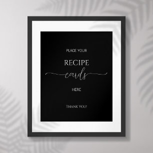Eenvoudige minimale Script Vrijgezellenfeest Recep Poster