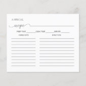 Eenvoudige minimale Script Vrijgezellenfeest Recip (Voorkant)