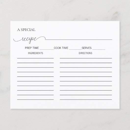 Eenvoudige minimale Script Vrijgezellenfeest Recip (Voorkant)