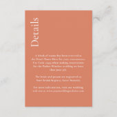 Eenvoudige minimale Sinaasappel Citrus bruiloft De Informatiekaartje (Voorkant)