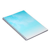 *~* Eenvoudige minimale Sky Blue Ombre Clouds Notitieboek (Rechterzijde)