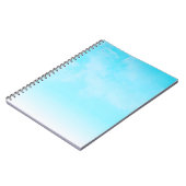 *~* Eenvoudige minimale Sky Blue Ombre Clouds Notitieboek (Linkerzijde)