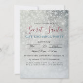 Eenvoudige minimale sneeuwvlokken Secret Santa Par Kaart (Voorkant)