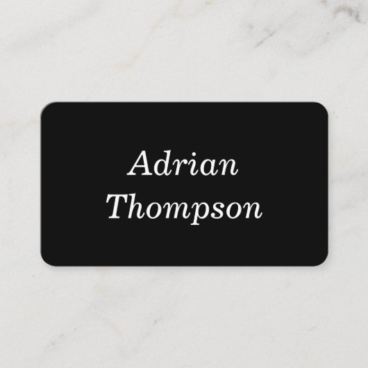 Eenvoudige minimale sociale media voor zwart-wit visitekaartje (Voorkant)