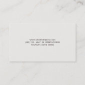 Eenvoudige, minimale, solide, donkerbruine superlo visitekaartje (Achterkant)