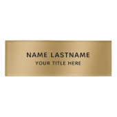 Eenvoudige minimale standaard Faux Gold Moderne, s Naambadge (Voorkant)