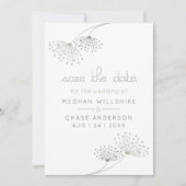 Eenvoudige minimale steenkoolbloemen en groene hou kaart (Voorkant)