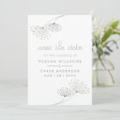 Eenvoudige minimale steenkoolbloemen en groene hou kaart (Staand voorkant)