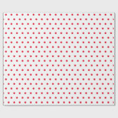 Eenvoudige Minimale Stippen Wit en Rood Cadeaupapier (Vlak)