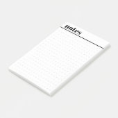 Eenvoudige Minimale Stippenraster Plaknotitieblok Post-it® Notes (Schuin)