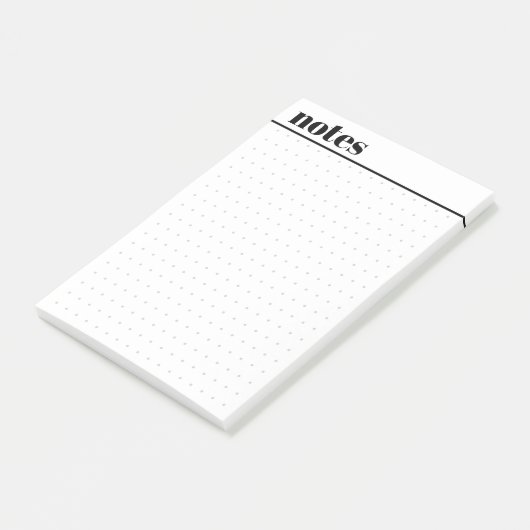 Eenvoudige Minimale Stippenraster Plaknotitieblok Post-it® Notes (Schuin)