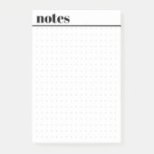 Eenvoudige Minimale Stippenraster Plaknotitieblok Post-it® Notes (Voorkant)