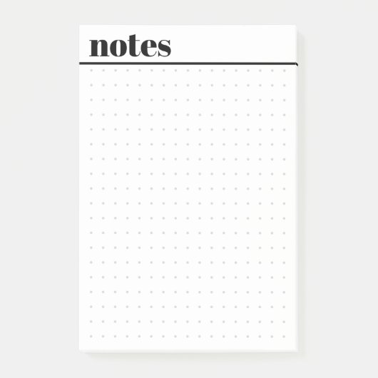 Eenvoudige Minimale Stippenraster Plaknotitieblok Post-it® Notes (Voorkant)