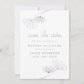 Eenvoudige minimale stoffige blauwe bloemen kaart (Voorkant)