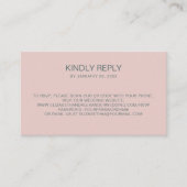 Eenvoudige minimale stoffige roze QR Code online R Informatiekaartje (Voorkant)