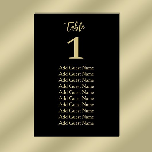 Eenvoudige minimale tafelnummer zitplaatskaart