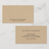 Eenvoudige minimale tan kraft look rustiek visitekaartje (Voorkant / Achterkant)