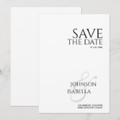 Eenvoudige minimale tekst alleen de datumkaart ops kaart (Voorkant / Achterkant)