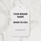 EENVOUDIGE MINIMALE TEKST STIJL BRUIN GOUDEN FOLIE CADEAULABELS (Achterkant)