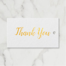 EENVOUDIGE MINIMALE TEKST STIJL dank u gouden cade Cadeaulabels