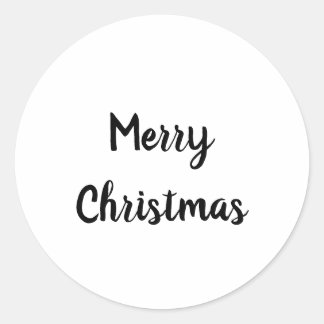 Eenvoudige minimale tekst Vrolijk kerstfeest Ronde Sticker