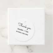 eenvoudige minimale tekst witte trouw dank je favo bedankjes labels (In situ)