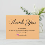 eenvoudige minimale tekststijl bedankt  (Staand voorkant)