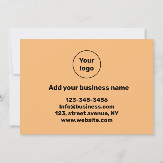 eenvoudige minimale tekststijl bedankt  (Achterkant)