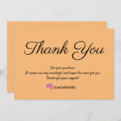 eenvoudige minimale tekststijl bedankt  (Voorkant / Achterkant)