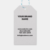 EENVOUDIGE MINIMALE TEKSTSTIJL BUSINESS DANK U CAD CADEAULABEL (Achterkant)