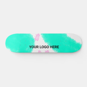 EENVOUDIGE MINIMALE TEKSTSTIJL CADO green aquarel Persoonlijk Skateboard