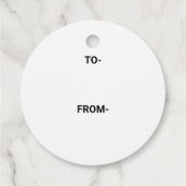 EENVOUDIGE MINIMALE TEKSTSTIJL CIRKELVORMIGE CADEA BEDANKJES LABELS (Achterkant)