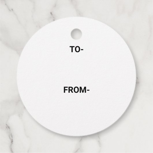 EENVOUDIGE MINIMALE TEKSTSTIJL CIRKELVORMIGE CADEA BEDANKJES LABELS (Achterkant)
