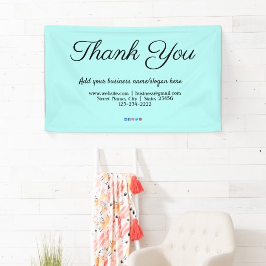 eenvoudige minimale tekststijl voegt jouw naam toe spandoek (Insitu)