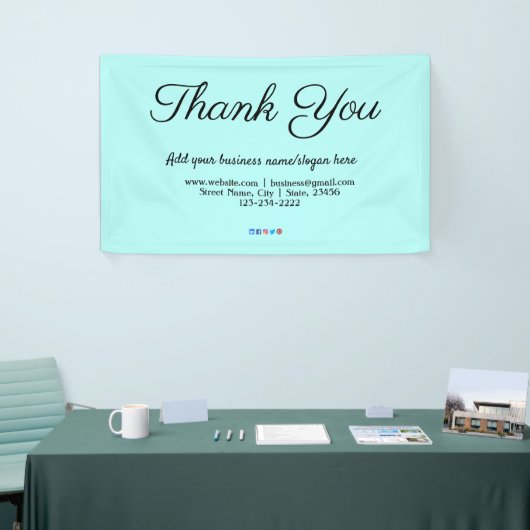 eenvoudige minimale tekststijl voegt jouw naam toe spandoek (Beurs)