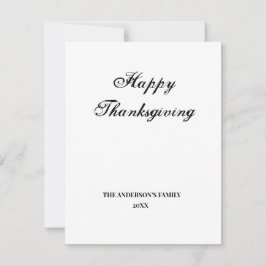 eenvoudige minimale thank you-kaart met tekst bedankkaart