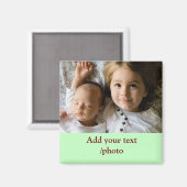 Eenvoudige minimale TOEVOEGING UW FOTO TEKST CHRIS Magneet (Voorkant / Achterkant)