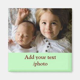 Eenvoudige minimale TOEVOEGING UW FOTO TEKST CHRIS Magneet