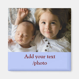 Eenvoudige minimale TOEVOEGING UW FOTO TEKST CHRIS Magneet