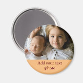 Eenvoudige minimale TOEVOEGING UW FOTO TEKST CHRIS Magneet (Voorkant / Achterkant)